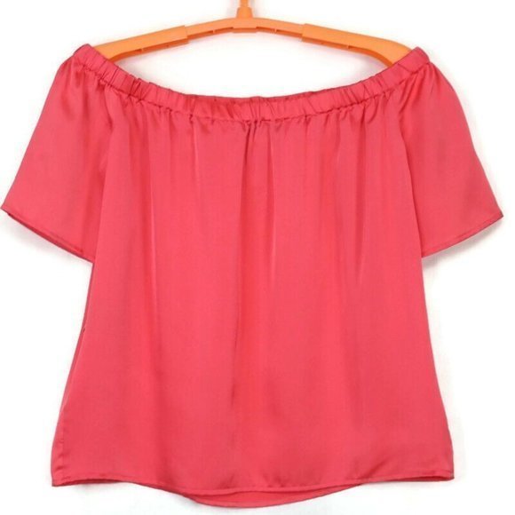 INC International Concepts Off The Shoulder Blouse Shirt Top Coral Pink M Medium - Picture 2 of 9